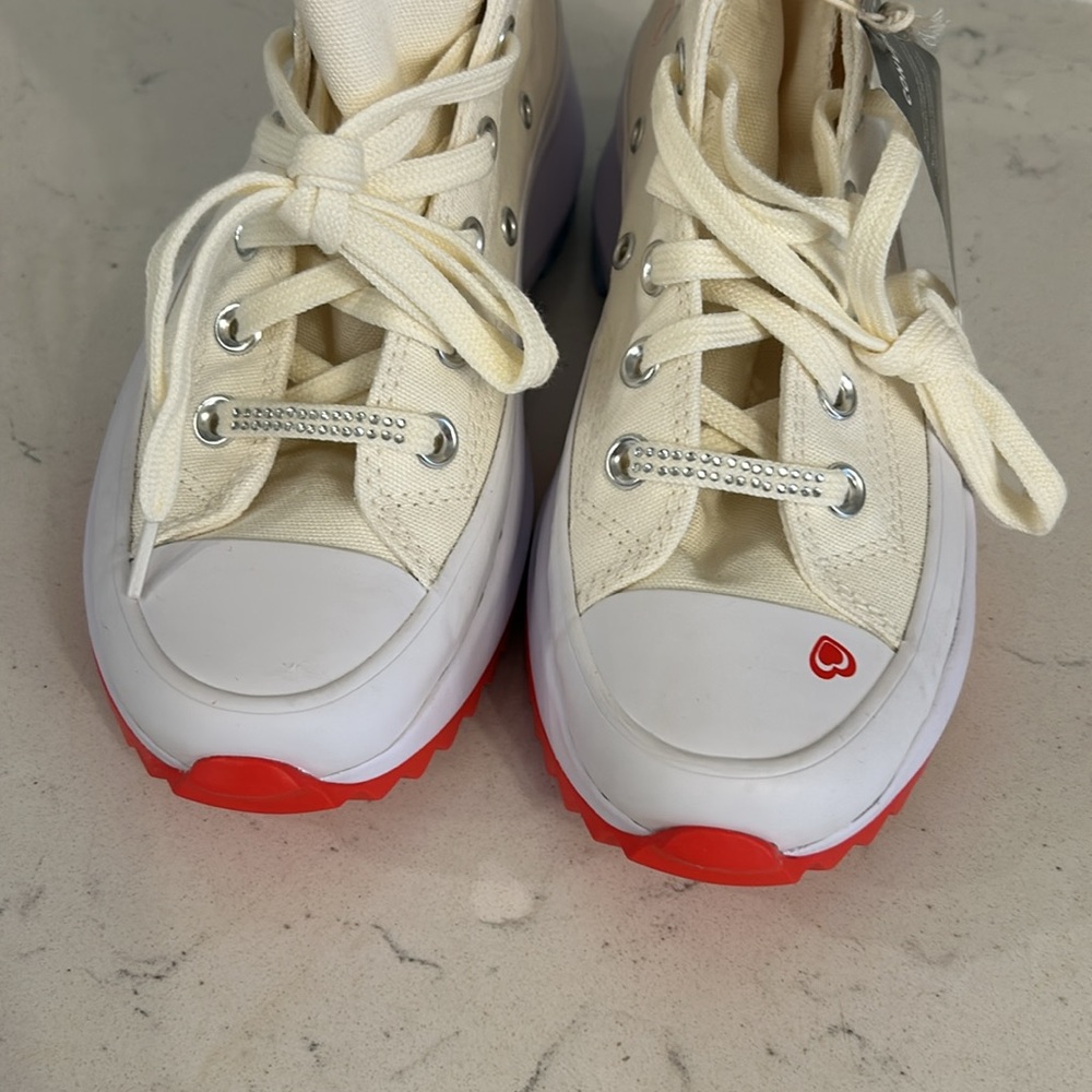CONVERSE CHUCK TAYLOR RARE   Run Star Hike Platform Y2K HEART sneakers. - Picture 8 of 15
